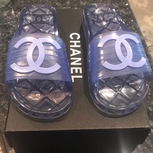 Authentic Chanel jelly slides